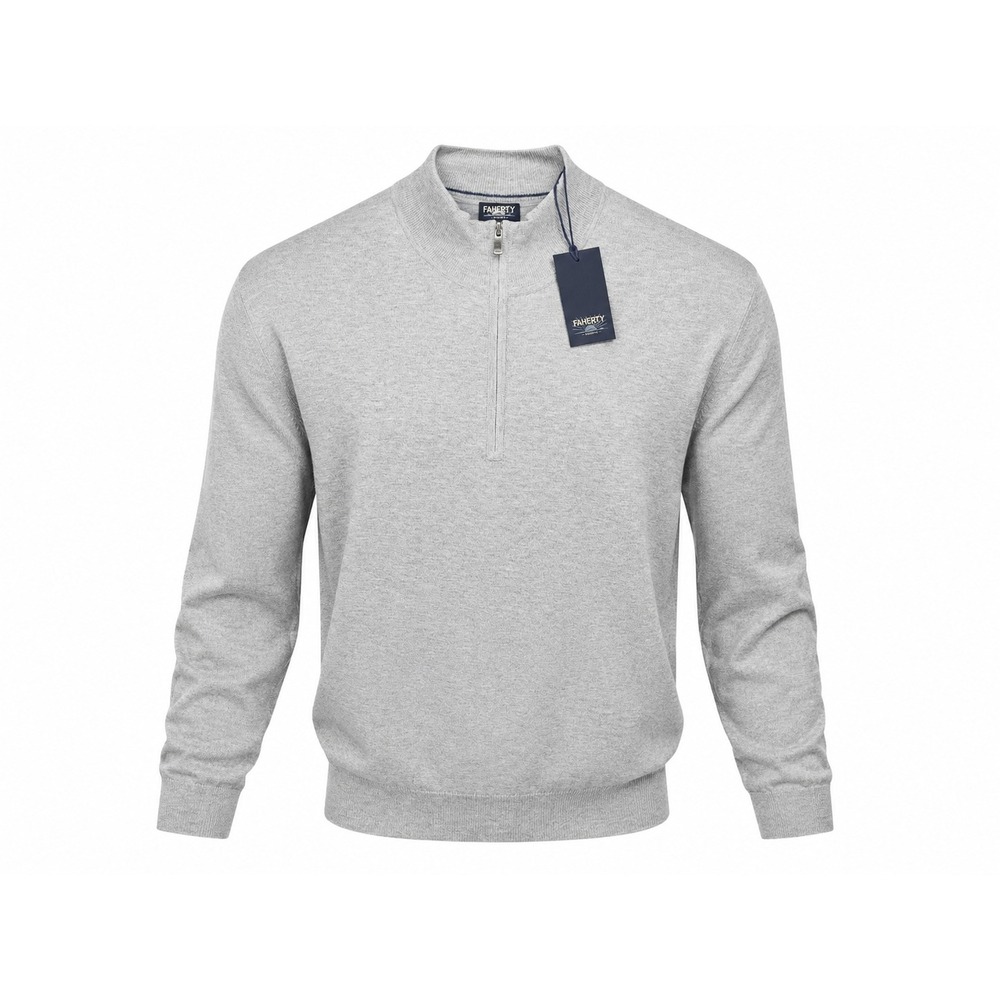 Faherty Movement Quarter Zip Sweater Mens XXL Mineral Grey Heather Solid NWT